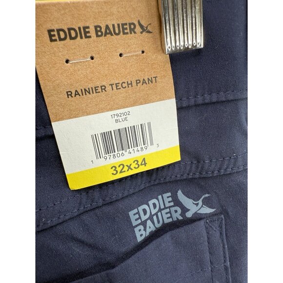 Eddie Bauer Men's Rainier Tech Pant In Navy Blue 32X34 NWT - Picture 5 of 10